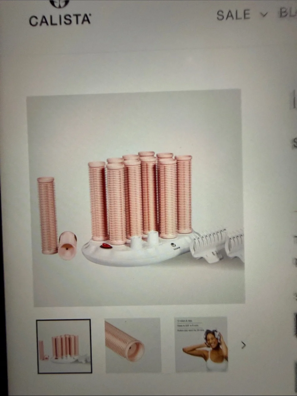 Calista Pink Ion Hot Rollers Set with Clips